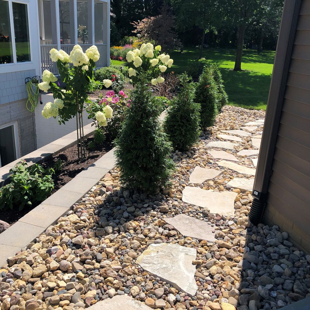 Rock and pebble stones walkway Rock and pebble stones walkway