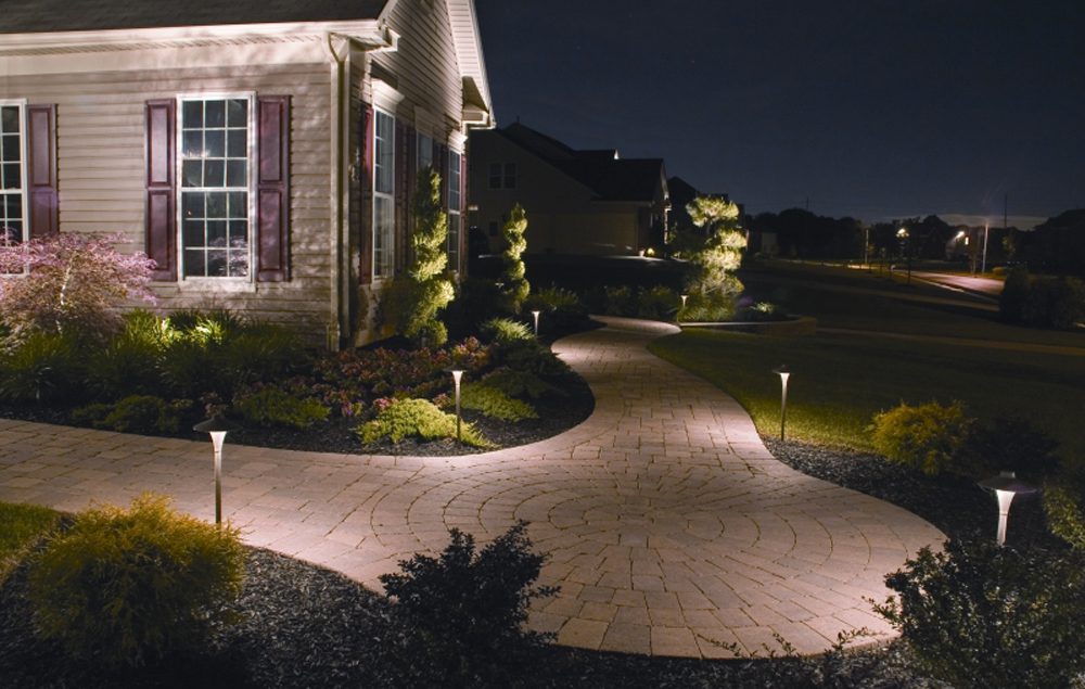 landscape lighting at the walkway landscape lighting at the walkway