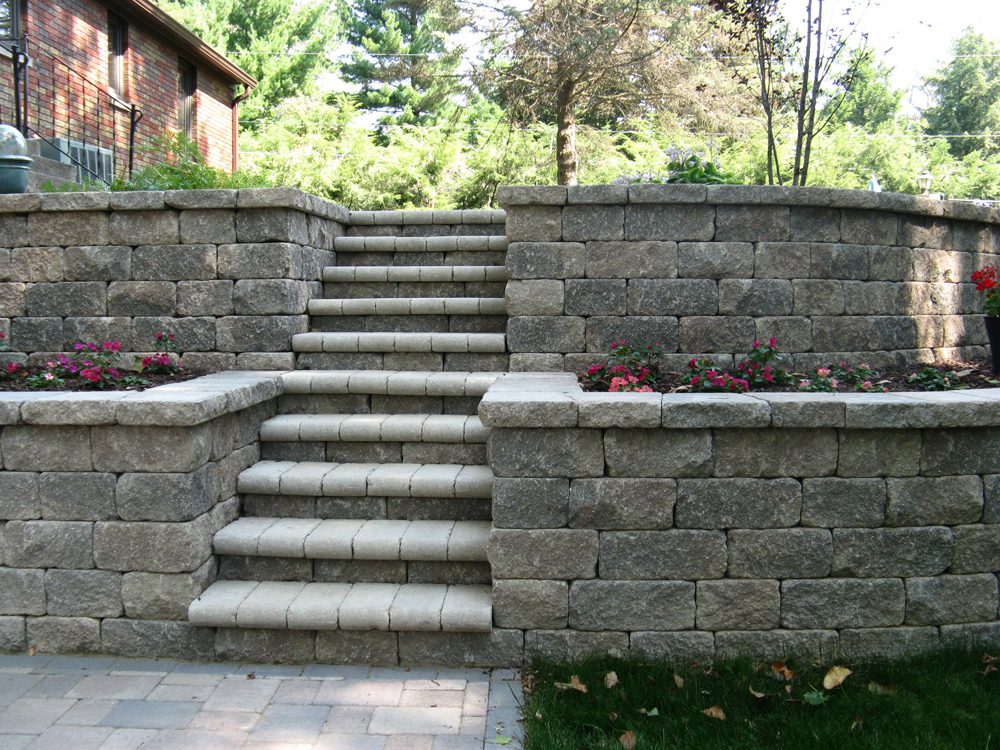 Staircase with Block Wall Staircase with Block Wall