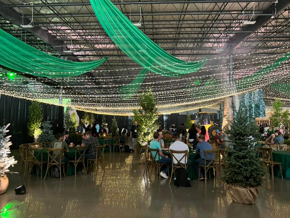 group of people sitting in event