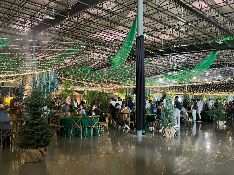 group of people sitting in event