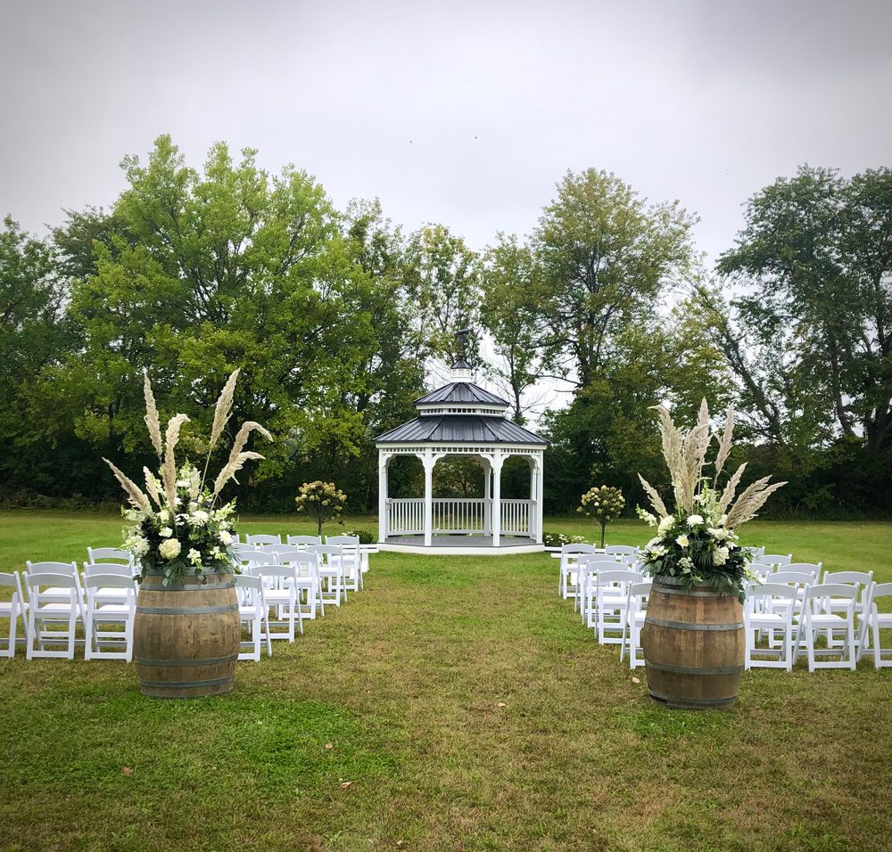 ceremony area for a wedding