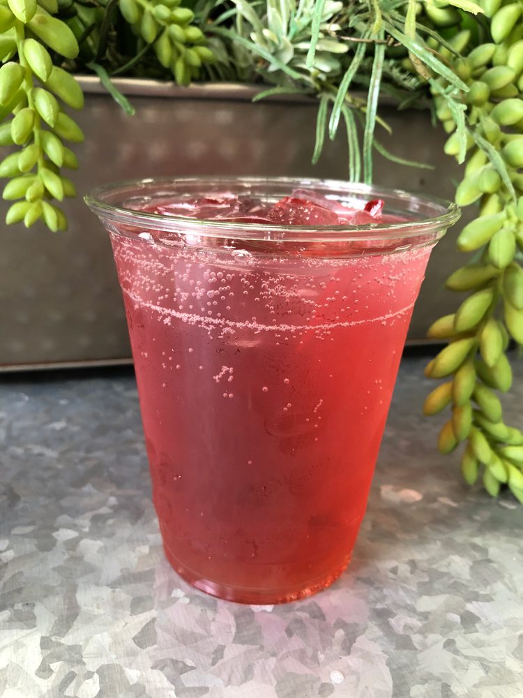 red-color cold drink