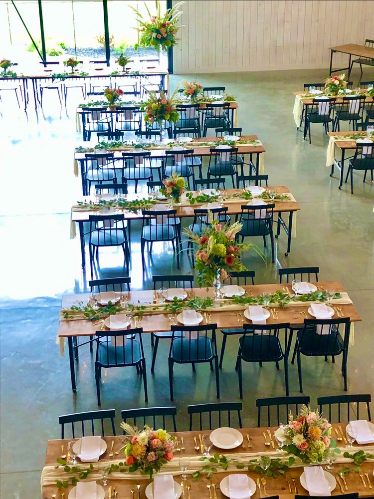 overlooking the table settings