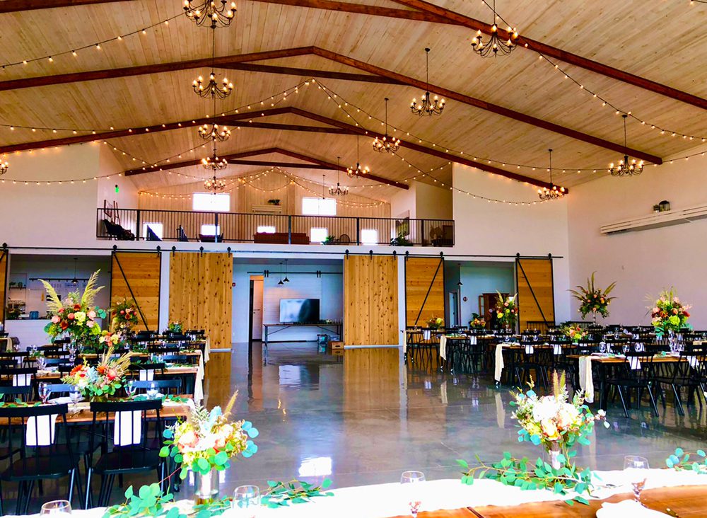 indoor wedding reception