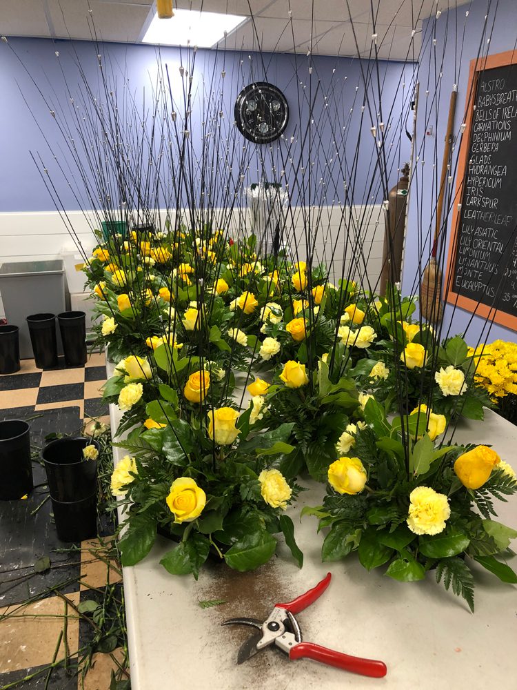 bouquet of yellow flowers for a special occasion