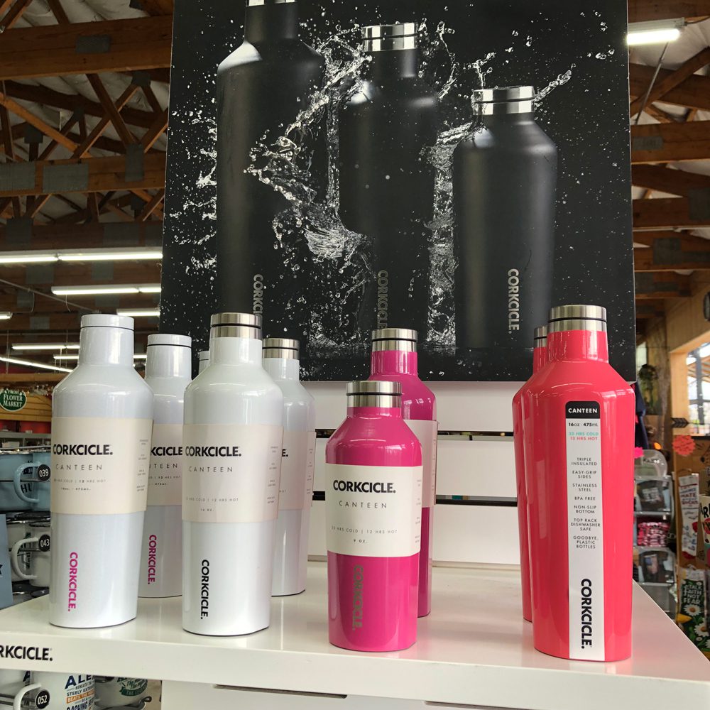 corkcicle canteen narrow top tumblers with different colors