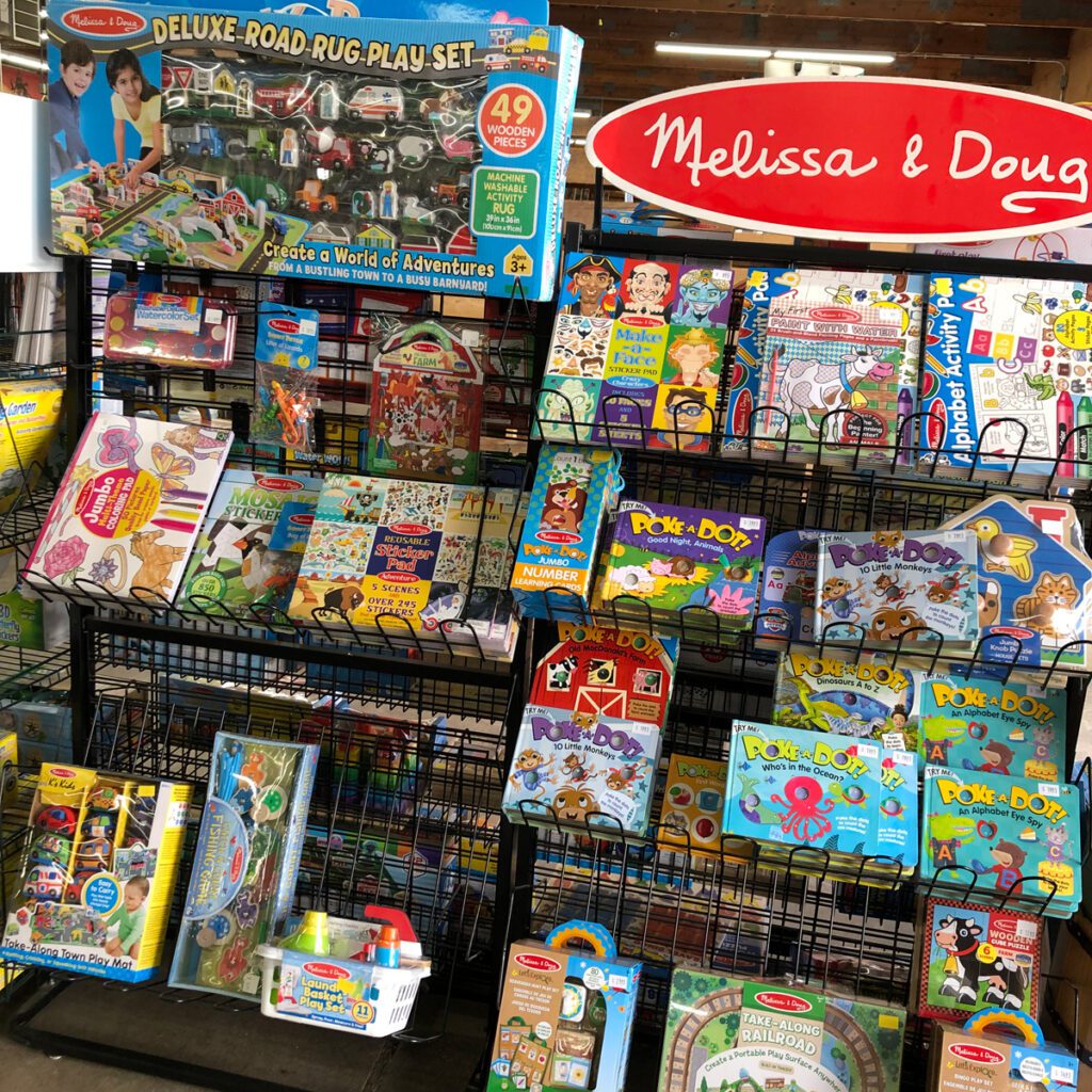 Melissa & Doug toys and children's booklet and activity book