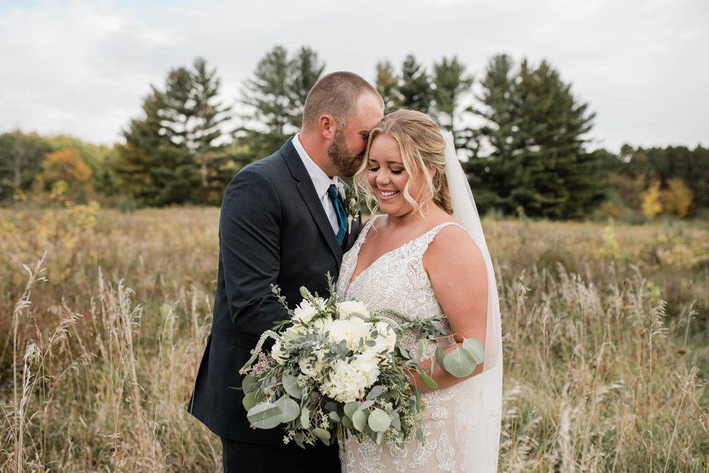 shot of newlywed couple